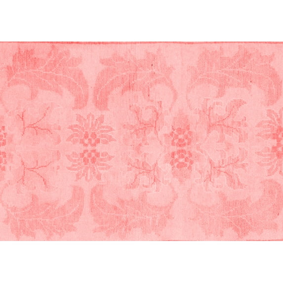 Ahgly Company Machine Washable Indoor Rectangle Abstract Red Modern Area Rugs, 7' x 10'