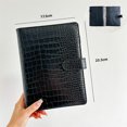 thumbnail image 1 of Álbum de fotos de 3 pulgadas con cuatro cuadrículas y hojas sueltas con hebilla magnética de PU en combinación de colores rosa y blanco para guardar tarjetas pequeñas, 1 of 5