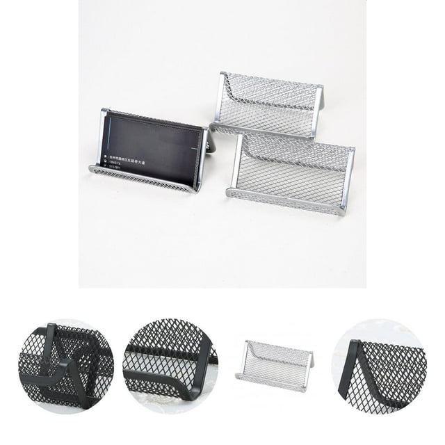 Business Card Holder Eye-catching High Hardness Wrought Iron All-Purpose Name Card Display Stand Office Supplies for Home