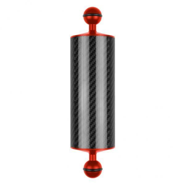 2x Flotador de Flotación de Fibra de Carbono Acuático de Flotabilidad de Doble para Cámara perfke Brazo de doble bola de flotabilidad