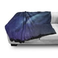 thumbnail image 3 of Night Soft Flannel Fleece Throw Blanket, Milky Way Inspired Nebula Cluster Galaxy Cosmos Constellation, Cozy Plush for Indoor and Outdoor Use, 50" x 70", Aqua Dark Blue Black, by Ambesonne, 3 of 6
