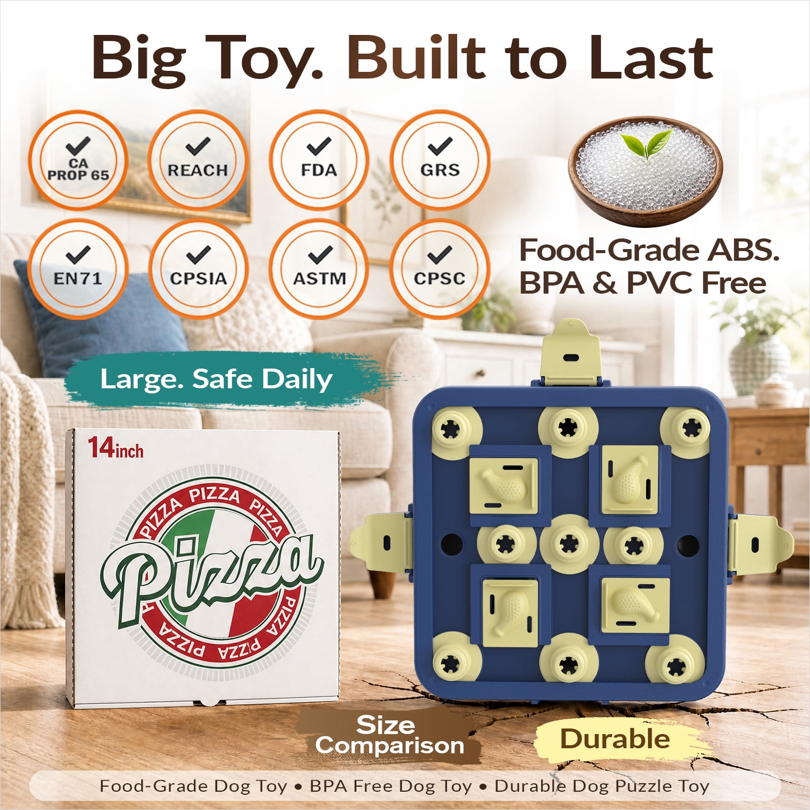 KADTC Dog Chess Puzzle Toy, Large Size, 3 Levels of Step-by-Step Challenge Beginner to Advanced Slow Feeder & Mental Stimulation for Smart Dogs Enrichment Toys