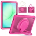 thumbnail image 2 of XYX For Samsung Galaxy Tab A9+/ Tab A11+ Case 11 inch, 360 Rotating Hand Grip, Shoulder Strap, Heavy Duty Drop Protection, Rose, 2 of 7