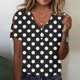 thumbnail image 1 of ICHUANYI Clearance Women Summer Sexy Gradient Print Regular V Neck Women Short Sleeves Top(Black, XL) ICHUANYI WER2023081100602, 1 of 5