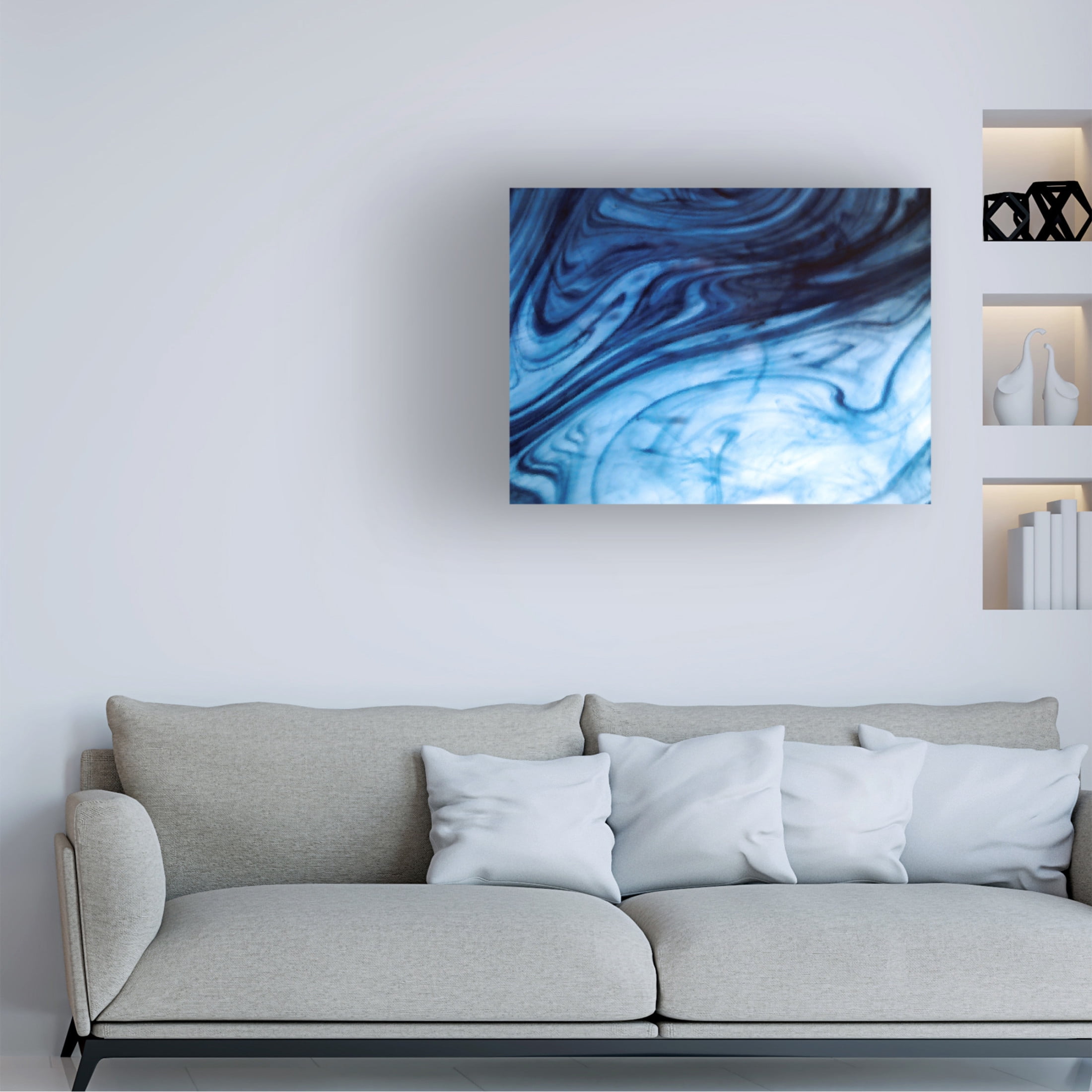 Canvas Wall Art - Clive Branson 'Abstract Wave' Wall Art for Living Room, Bedroom, or Office Décor by Trademark Fine Art - 19 x 14 Inches