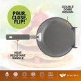 thumbnail image 2 of 1pc Steel Double Pan, The Perfect Pancake Maker, Nonstick Easy To Flip Pan, Double Sided Frying Pan For Fluffy Pancakes, Omelets, Cooking Eggs Frittatas & More! Pancake Pan Dishwasher Safe Large, Cook, 2 of 4