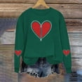 thumbnail image 5 of Valentines Day Gifts for Her Women's Cute Heart Tee Trendy 2026 Top Comfy Round Neck Pullover Stylish Long Sleeve Shirts Warm Casual Outfits Elegant Holiday Clothing Soft Relaxed Clothes, 5 of 6