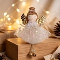 thumbnail image 6 of 3-Style Christmas Angel Hanging Ornament,Lace Sequin Skirt Metal Bell Cloth Figurine,Multicolor Holiday Decor,1-Count, 6 of 8