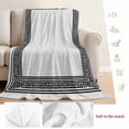 thumbnail image 5 of Black Gray Retro Greek Key Blanket Soft Cozy Warm Throw Blanket for Couch, Plush Fuzzy Flannel Fleece Blankets for Sofa, Greece Ancient Rustic Geometric Bed Blankets Gifts for Men, 30"x40", 5 of 9