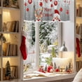 thumbnail image 3 of Valances for Windows Gray Christmas Rod Pocket Cafe Window Treatments Valance Curtains for Kitchen Bathroom Laundry Basement Windows 42"x12", 3 of 7