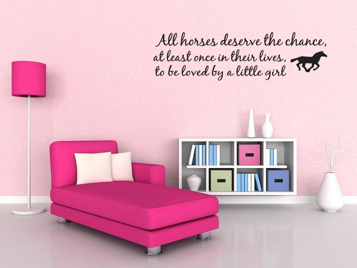 All Horses Deserve  at least once in their lives to be loved  wall vinyl decal 