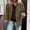 Green, variant on Women's Brown Suede Blazer, Oversized Long-Sleeve Jacket with Flap Pockets, Casual Street & Office Wear, Vintage Brown Blazer, Loose Pocket Coat, Retro Office Layer, Dark Gray, L