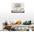thumbnail image 3 of Farmhouse Bathroom Decor Wall Art Rustic Cotton Lavender Bathroom Pictures Canvas Print Country Bathroom Sign Artwork Modern Home Decor for Bathroom Framed Ready to Hang 12"x16", 3 of 6