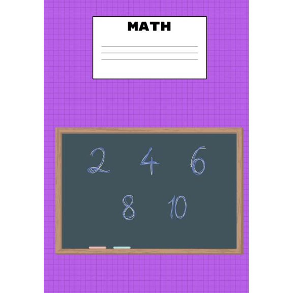 Math : 7x10 inch 100 Page 4x4 Quad rule Graph paper (four squares per inch) Computation Notebook with glossy cover and name label. Perfect for Back to School for Math and Science. (Paperback)