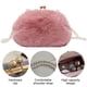 thumbnail image 3 of Bolso bandolera de felpa con cadena de perlas para teléfono móvil, pequeño bolso de hombro rosa, 3 of 6