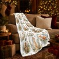thumbnail image 3 of Watercolor Woodland Animals And Floral Wreaths Flannel Blanket, Gentle Forest Home Decor For Bedroom, Nursery And Reading Nook, Cozy Baby Shower Gift For Kids And Nature Lovers, 3 of 7
