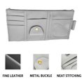 thumbnail image 6 of Car Sun Visor Organizer, Storage Pouch With Big Zipper Pocket, Sunglasses Holder & Elastic Bands, For Car Truck SUV Storage Pouch Accessories, Multi-Pocket Visor Organizer-grey, 6 of 6