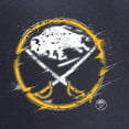 thumbnail image 3 of Men's Navy Buffalo Sabres Splatter Logo Pullover Hoodie, 3 of 4