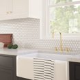 thumbnail image 4 of Sea Breeze White 11.51 in x 11.06 in 5 mm Glass Peel and Stick Wall Mosaic Tile (5.30 sq.ft/Case), 4 of 5