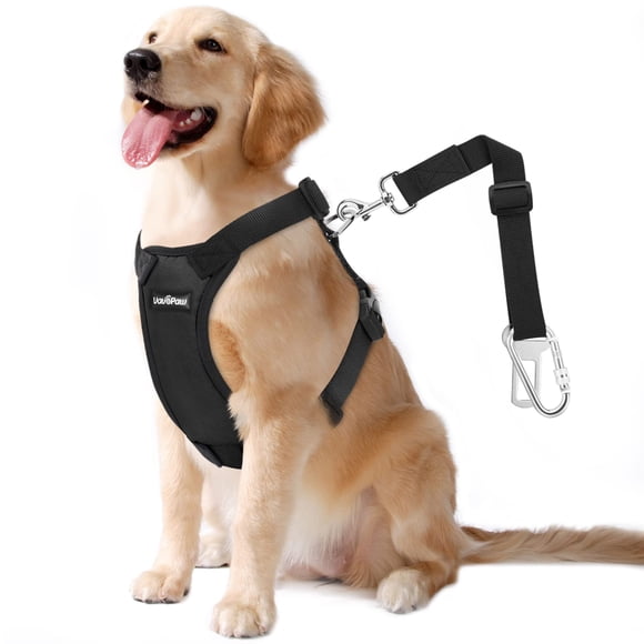 Chaleco de seguridad para perros VavoPaw con hebilla ajustable negro XXL