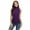 Purple, variant on Womens Sleeveless Solid Slim Fit Turtleneck Tee Shirt Top Blouse