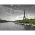 thumbnail image 2 of Frank, Assaf 18x15 White Modern Wood Framed Museum Art Print Titled - River Seine and Eiffel tower, Paris, France, 2 of 4