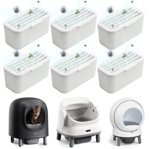 Aoruefar Pet Odor Eliminator Deodorization Box for Self Cleaning Cat Litter Box, Contains 6 Packs , Compatible with Aoruefar Automatic Cat Litter Box