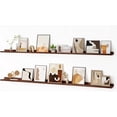 thumbnail image 5 of Picture Ledge Shelf, Floating Shelves Set of , Large Nursery Book Shelves for Toys Storage, Bookshelf Wall Mounted for Wall Decor Books Photo Frames, Walnut, 5 of 6
