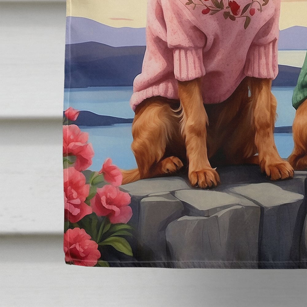 Irish Terrier Two Hearts House Flag 28 in x 40 in