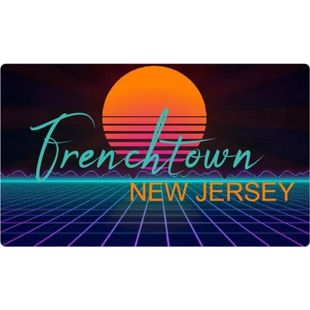 

Frenchtown New Jersey 4 X 2.25-Inch Fridge Magnet Retro Neon Design