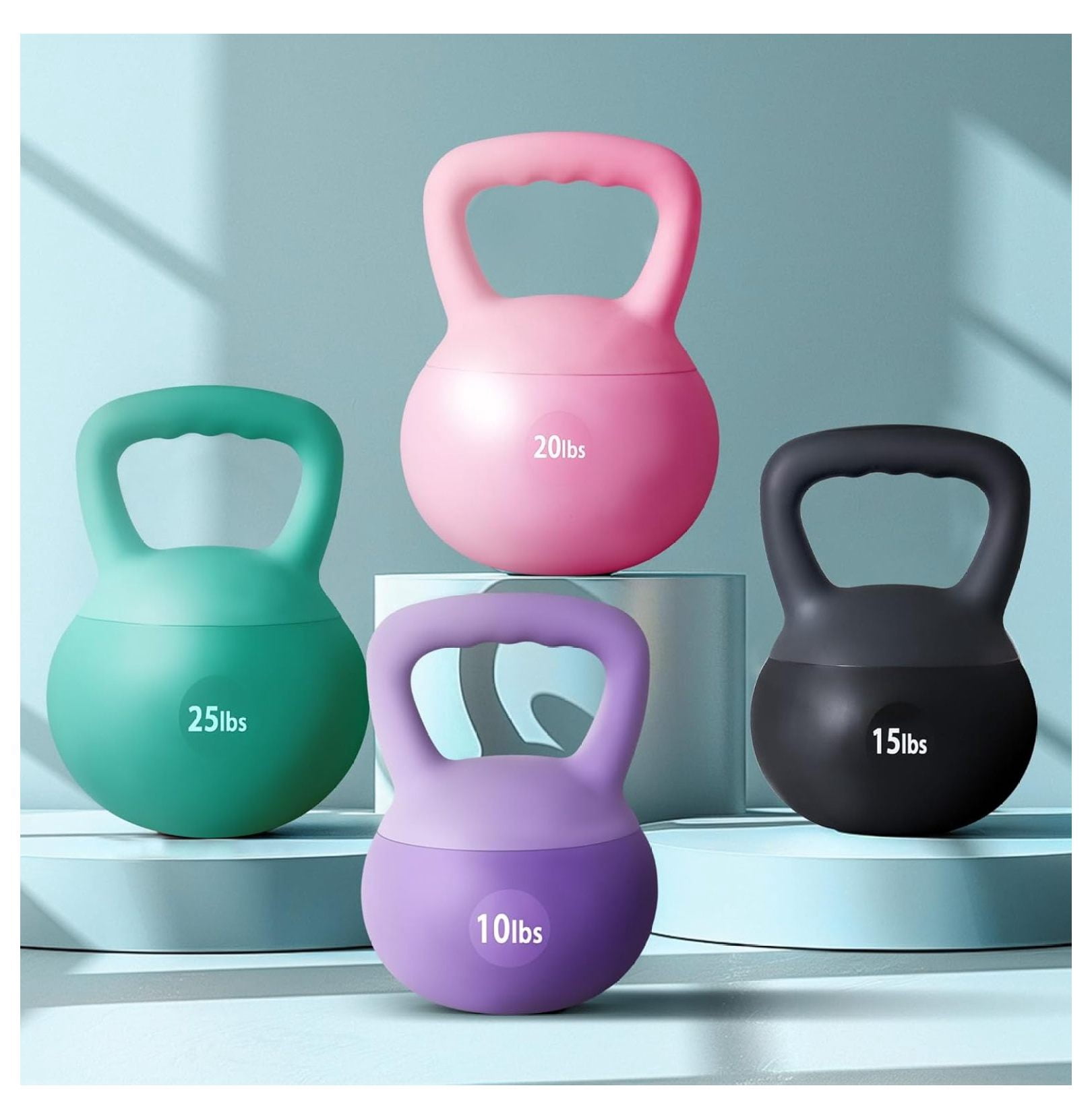 Kettlebell Weights Strength Training Kettlebell-Great for Full Body Workout and Strength Training,Easy Grip Handle,PVC Filled with Iron Sand