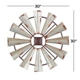 thumbnail image 4 of DecMode Silver Metal Distressed Galvanized Windmill Wall Decor with Rust Frame, 4 of 15