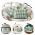 thumbnail image 5 of Throw Pillow Covers 18x18 Inch Set of 2 Sage Green Decorative Pillow Covers Green Buffalo Check Plaid Cushion Cover Pillowcase for Sofa Couch Bed Home Decor, 5 of 9