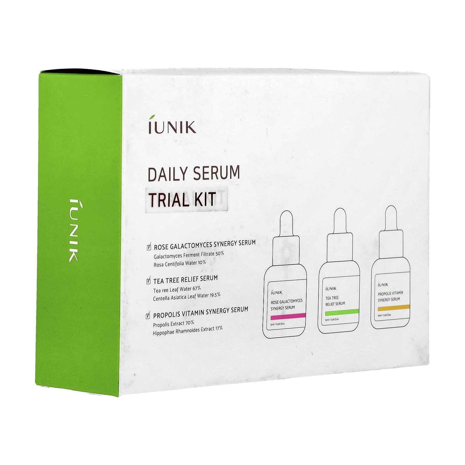 iUNIK Daily Serum Trial Kit, 3 Piece Set