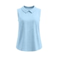 thumbnail image 7 of Kezqiaxn Tops for Women Summer Sleeveless Collared Work Button Up Shirt Business Dressy Work Blouses Fashion Clothing, 7 of 7