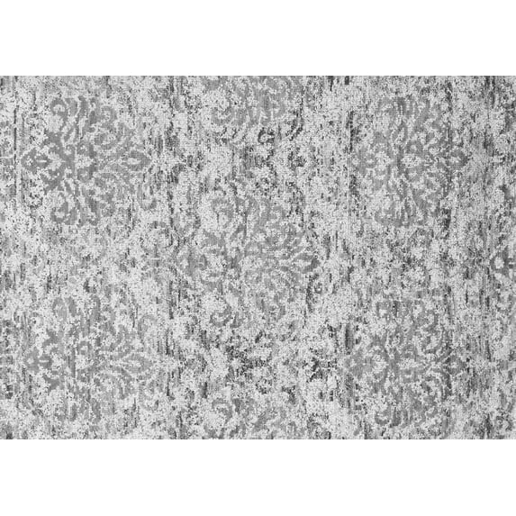 Ahgly Company Indoor Rectangle Abstract Gray Contemporary Area Rugs, 6' x 9'