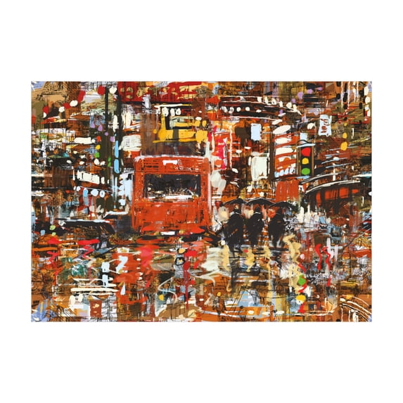 Ambesonne Fantasy Jigsaw Puzzle, Urban Abstract City, Heirloom-Quality Fun Activity for Family Durable Cardboard, 1000 pcs, Multicolor