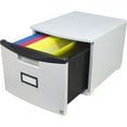 thumbnail image 2 of Storex Single Drawer Mini File Cabinet with Lock, Legal/Letter, Gray/black (Drop Ship Approved Packing), 2 of 2