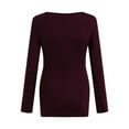 thumbnail image 4 of T-shirt de Maternité pour Femmes à Ourlet Régulier, Décontracté, Manches Longues, Col Rond, Basique, Allaitement, Haut, Ceinture, Allaitement, 4 of 5