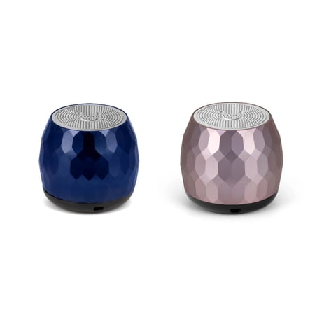 U Speakers Micro Glam Portable Wireless Bluetooth Speaker with Mic & Selfie Remote Control Active Lifestyle Travel Home Office Bundle with Coordinating Micro Speaker Pair together Perfect Gift