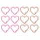 thumbnail image 1 of Clip en forma de corazón Uxcell [Paquete de 12] - Clip de llavero con gancho de resorte [Rosa/Rosa Claro/Aleación de Aluminio], 1 of 6