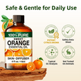 thumbnail image 4 of Kukka Orange Essential Oil with Aromatherapy Stone - 100% Pure Zesty Citrus for Diffuser, Skincare, DIY & Outdoor Sprays - 4 fl oz, 4 of 6