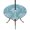 Sky Blue, White, Cyan, variant on Round Outdoor Tablecloth with Umbrella Hole and Zipper, Blue Palm Tree Tablecloth with Elastic Waterproof, Summer Botanical Tropical Tree Patio Table Covers for 36" - 44" Picnic Pool Tables