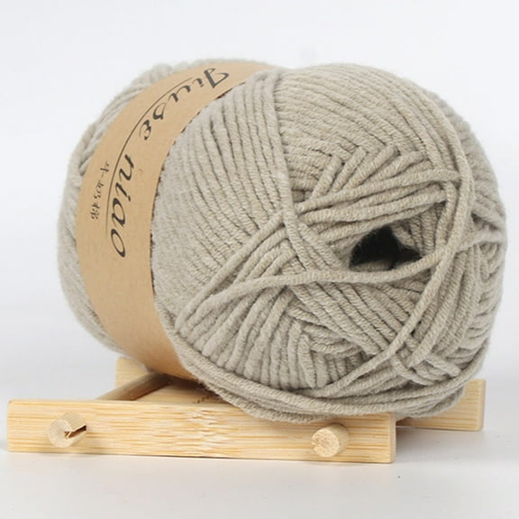 PRYESS Solid Medium Cotton Yarn, Cotton Wool for Hat Making, Fine Yarn for Scarf and Sweater, #N
