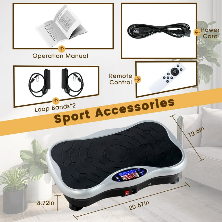 Vibrating Plate Exercise Machine Lymphatic Drainage Vibrator Whole Body  Vibrator for Strengthen Toning Body Home Health Exercise Sports Fitness  EquipmentSliver - Walmart.com