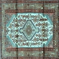 thumbnail image 1 of Ahgly Company Indoor Square Persian Light Blue Traditional Area Rugs, 5' Square, 1 of 4