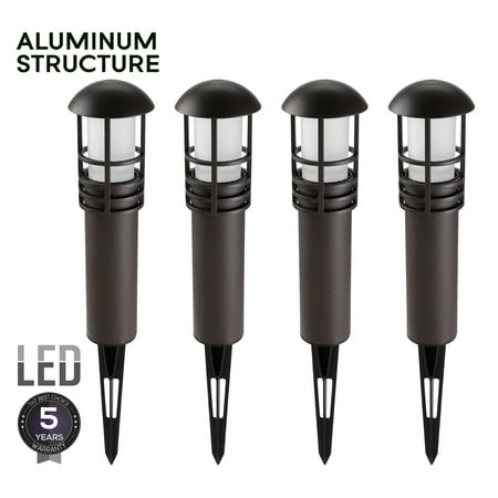 Low Voltage Pond - LEONLITE 4 Pack DC 12V Outdoor Low Voltage LED Pathway Lights, Landscape Lights