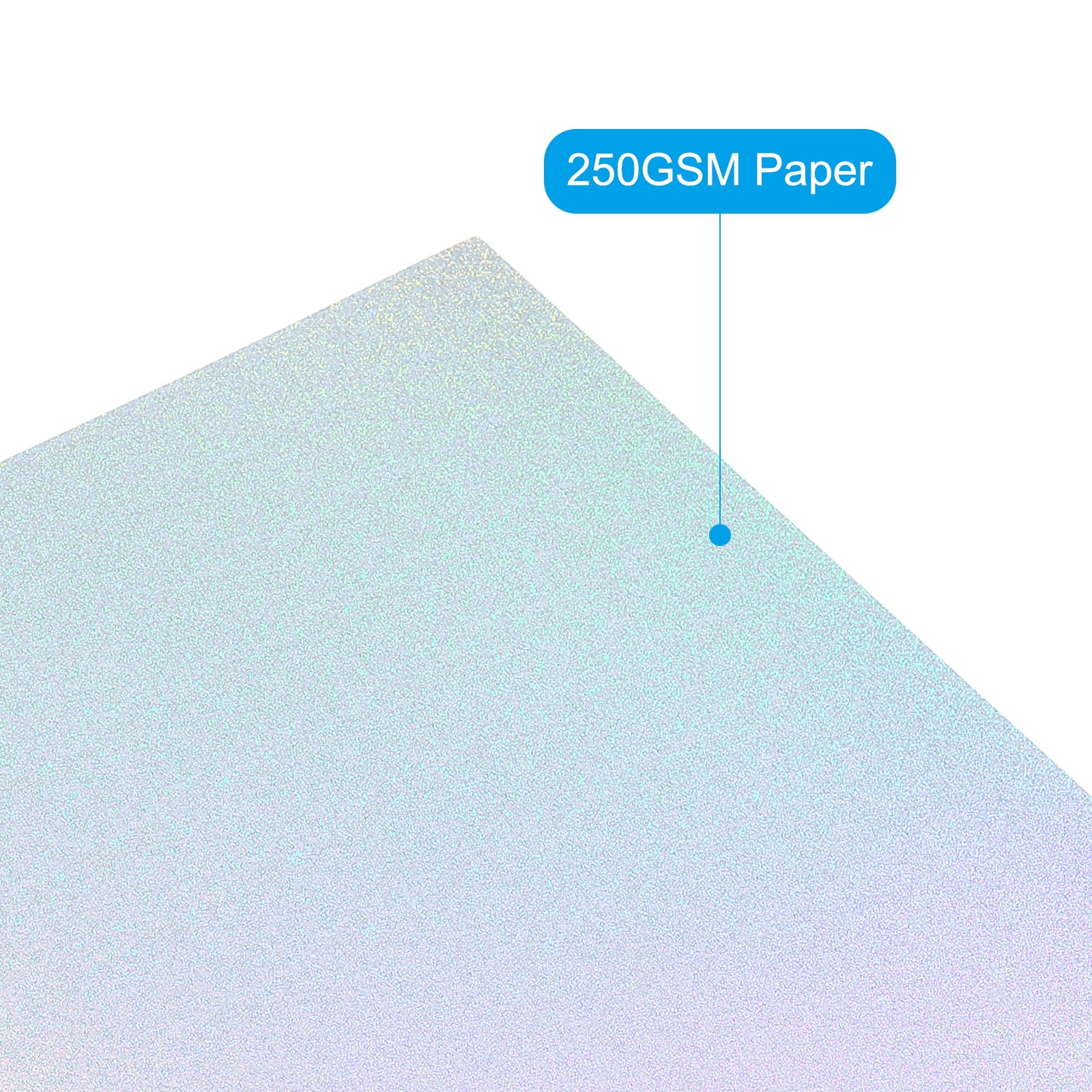Uxcell 12"x12" Holographic Cardstock, 20 Pack Metallic Iridescent Mirror Paper Foil Board Reflective Sheets, Style 6