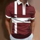 thumbnail image 3 of Gibobby Playera Tipo Polo Hombre Polo de Manga Corta para Hombre, Ajuste clásico, de algodón Suave(Vino,M), 3 of 4