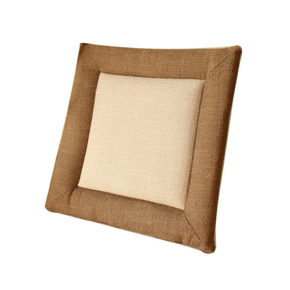 Btomtd Seat Cushions for Kitchen Chairs with Linen Cover, Non-Slip Chair Pads with Ties for Dining Chairs, Washable Chair Cushions for Home, Size 16"x16", B